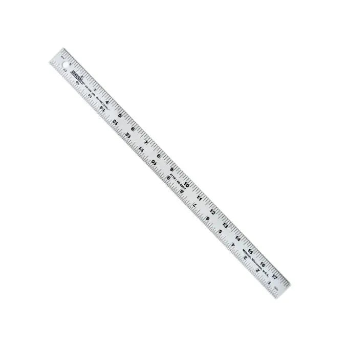 18in - 45.7cm Aluminium non slip ruler for glass cutting