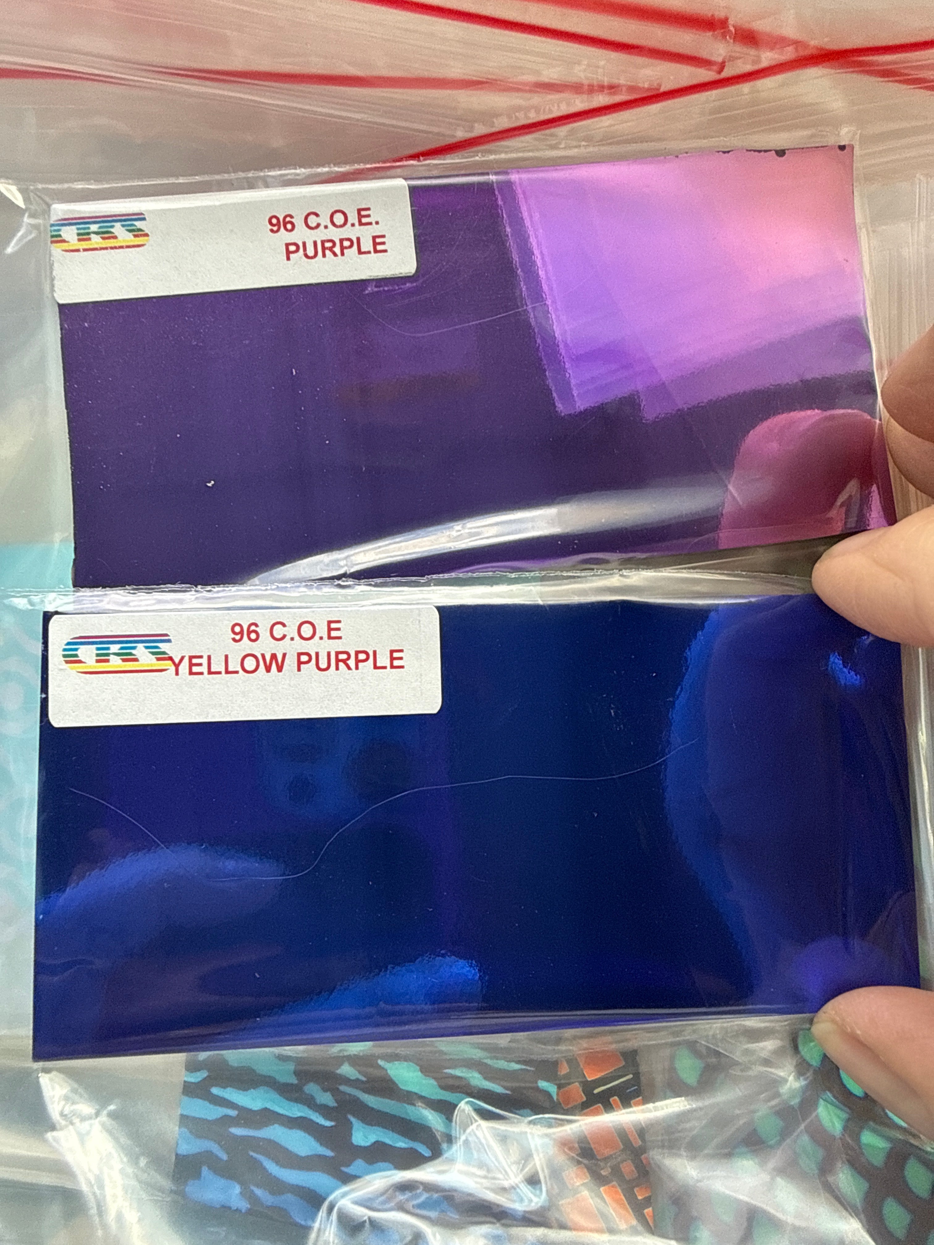 CBS Dichroic COE 96 Primary Colours - Various colours