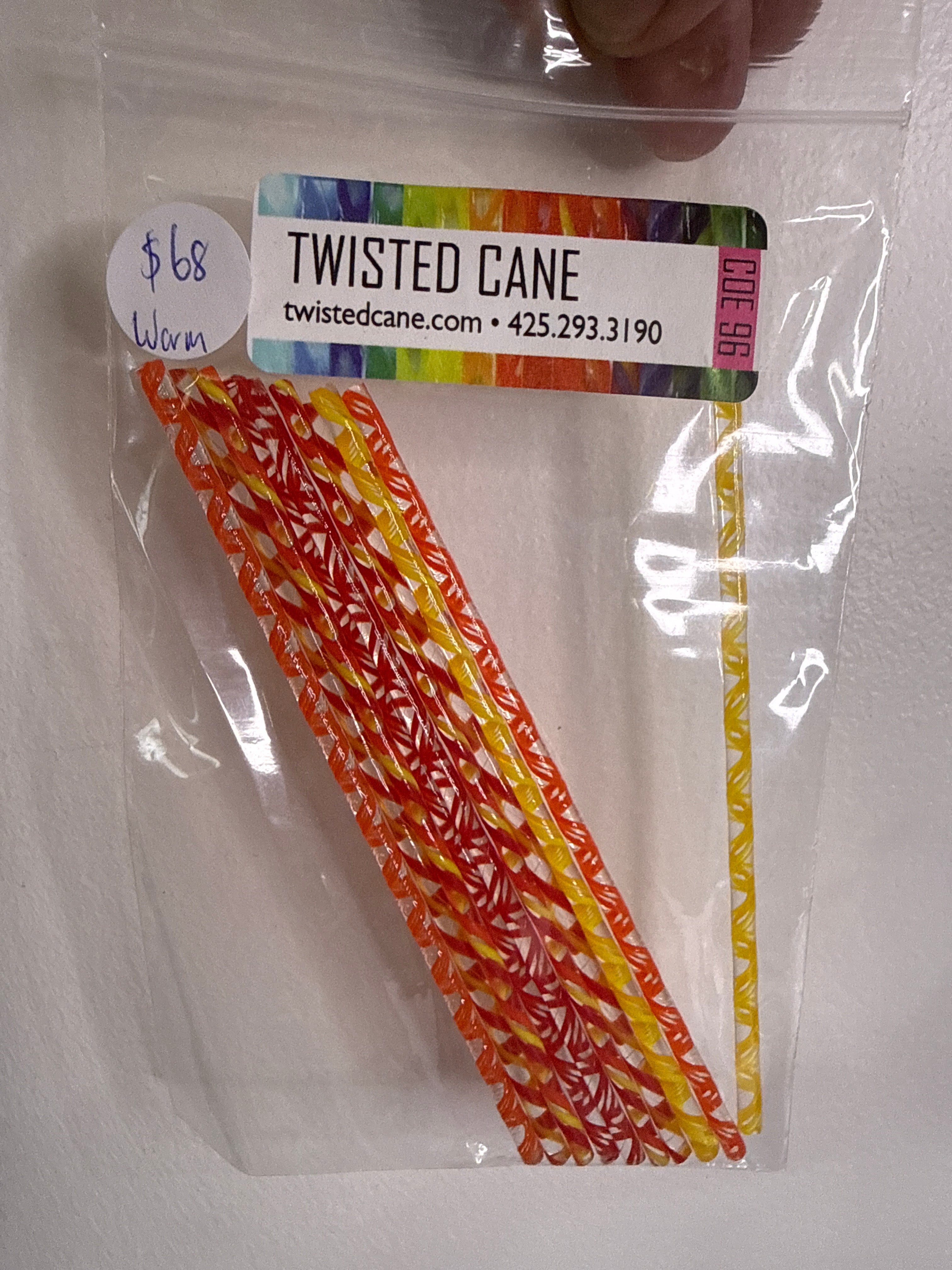 Warms Twisted Cane Assortment - 96 COE