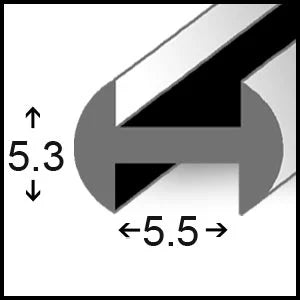 5.3RP – 5.3mm Lead Came Round Profile