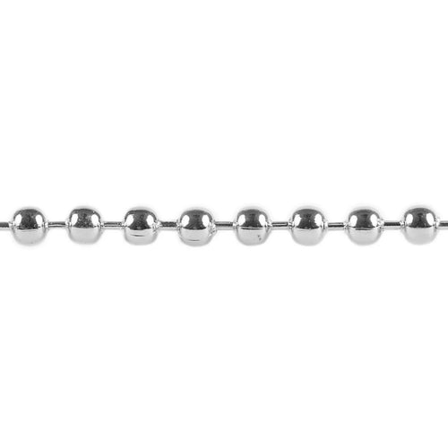 Ball Chain – 3.2mm – Silver Nickel or Brass