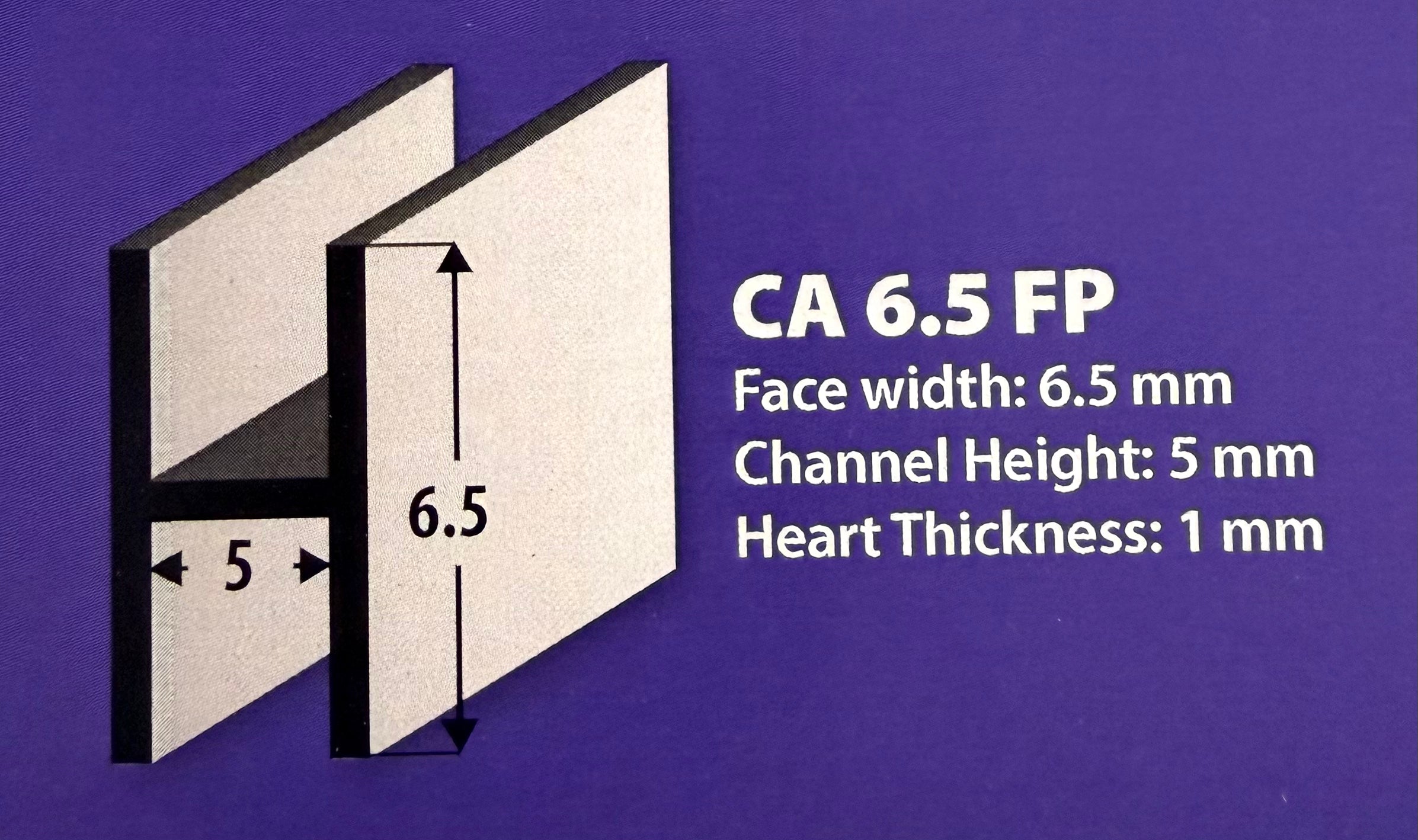 6.5F – 6.5mm Lead Came Flat Profile