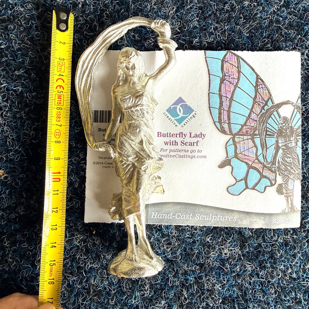 Butterfly lady with scarf Lead Casting