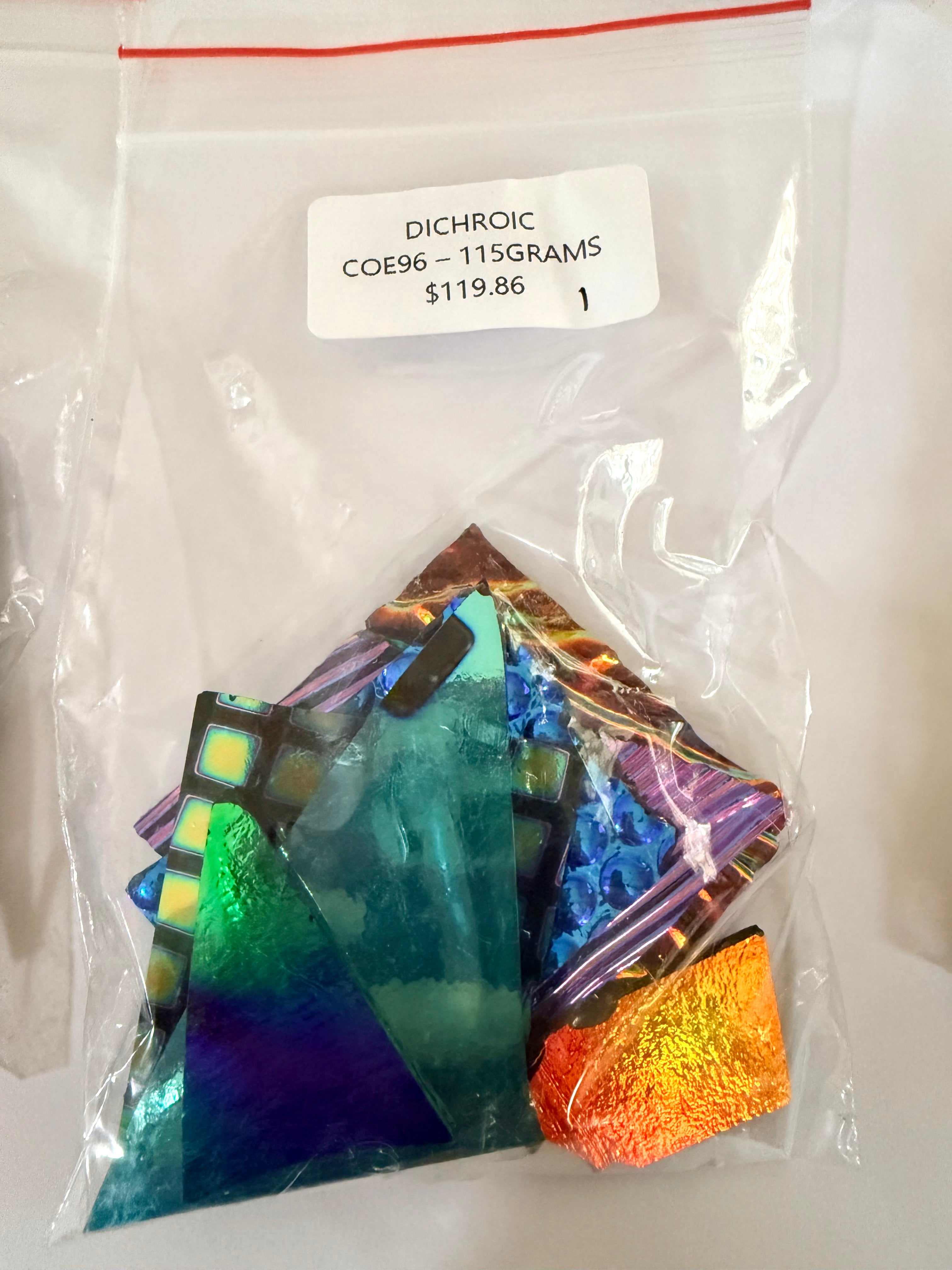 Dichroic glass Experimental Patterns COE 96 BLACK Scrap