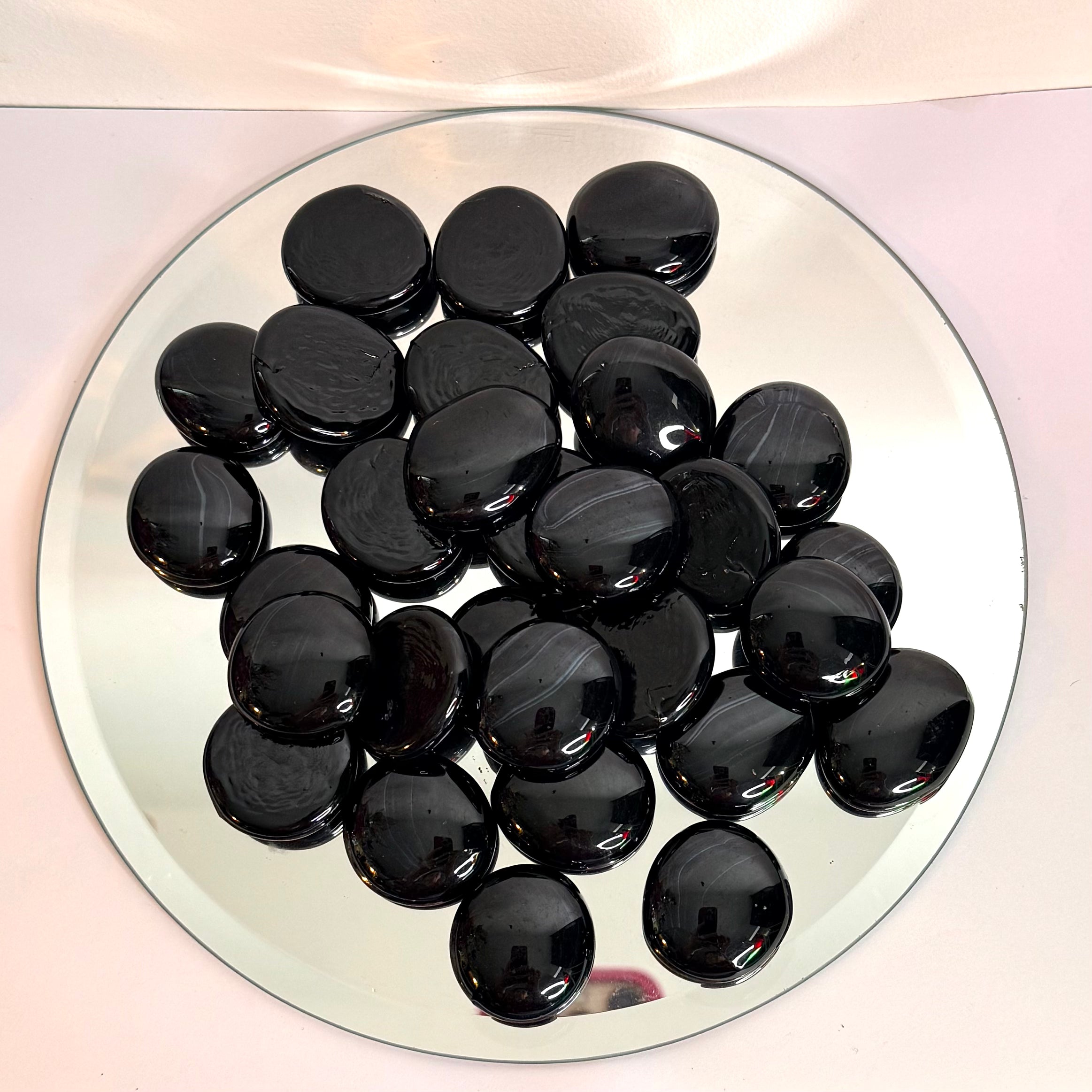Large Glass Nuggets - 450gram bag - Black
