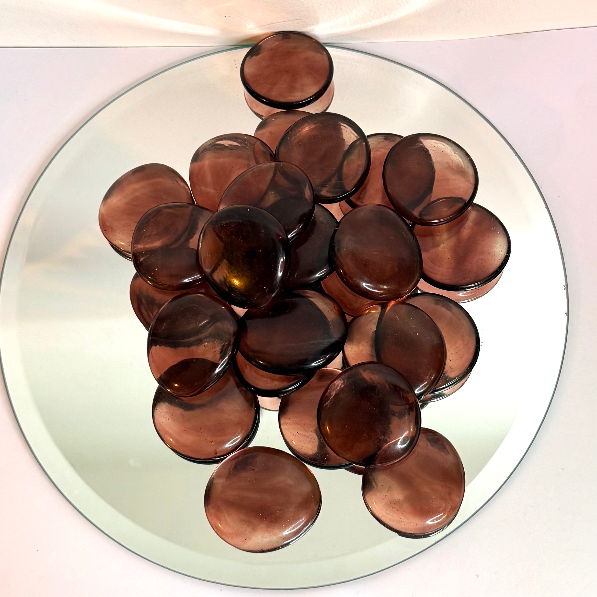 Large Glass Nuggets - 450gram bag - Light/Dark Purple wispy