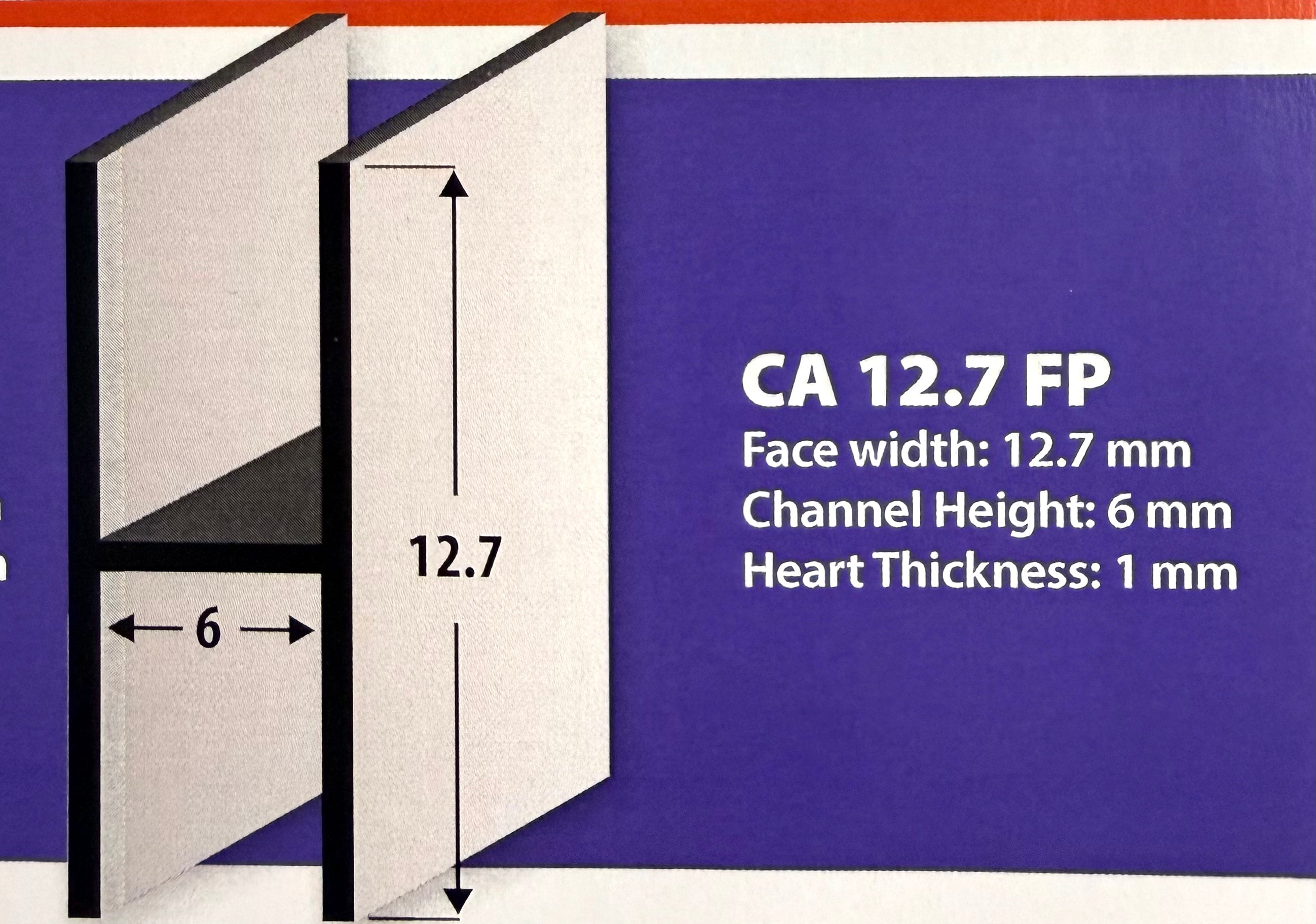 12.7 F – 12.7mm Lead Came Flat Profile