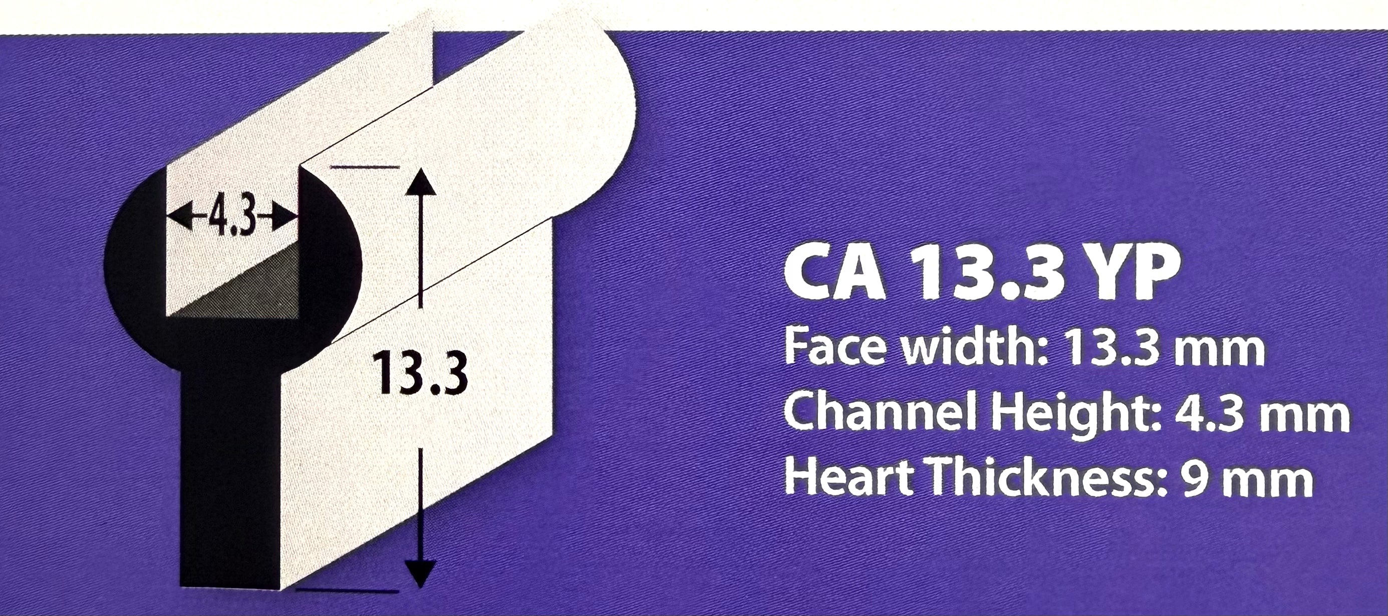13.3 YP – 13.3mm Y Shaped Profile lead came