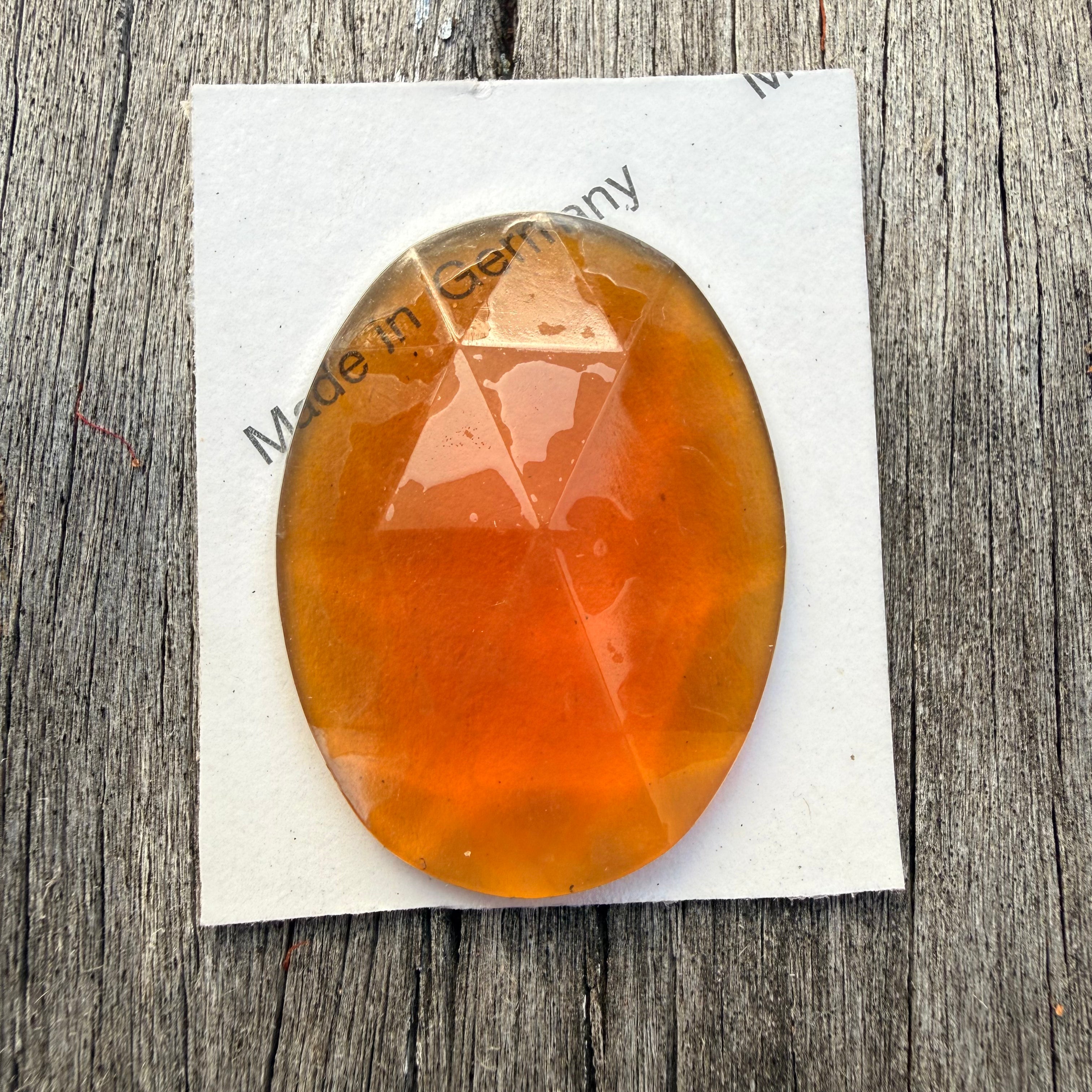 Oval Faceted Jewel - 30 x 40mm