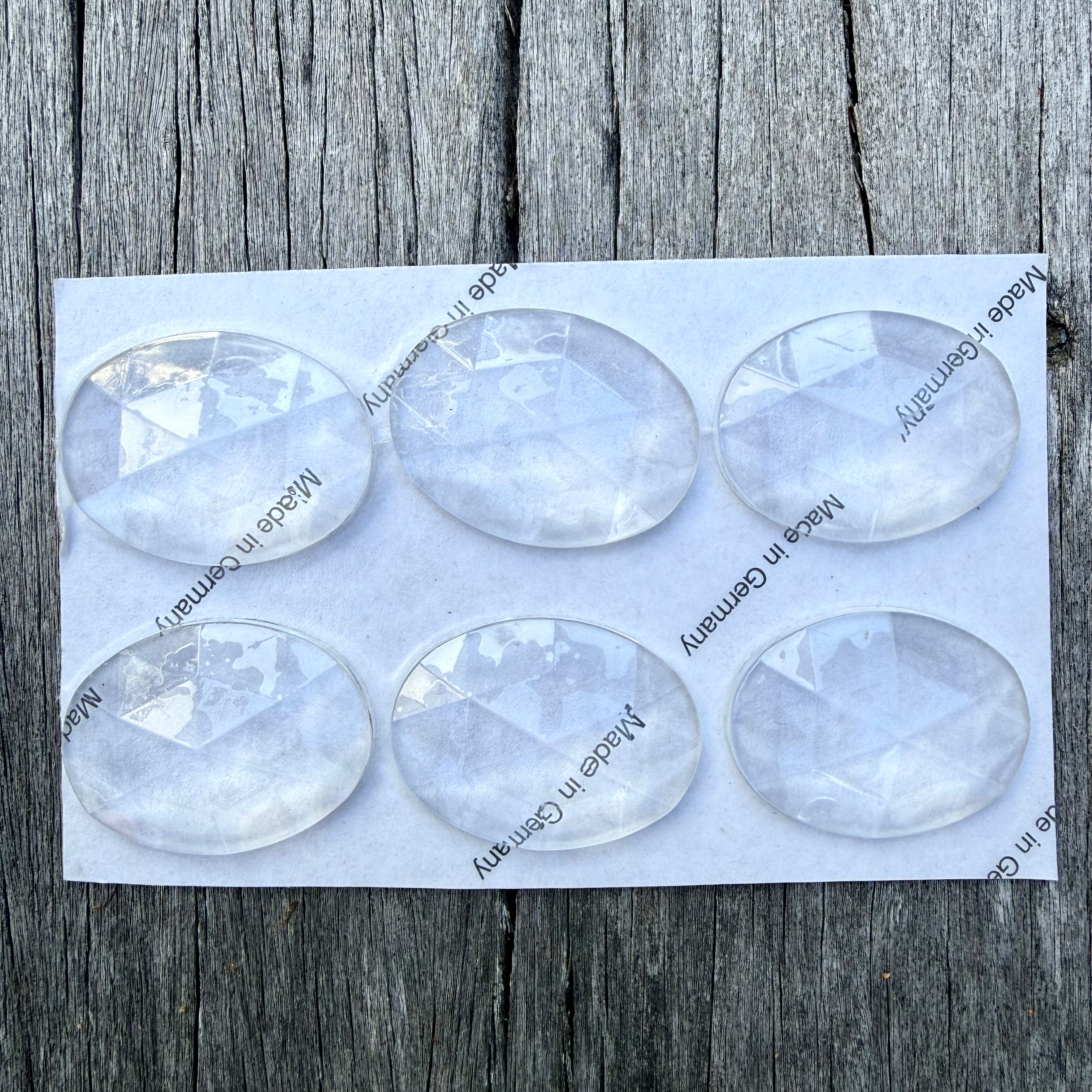 Oval Faceted Jewel - 30 x 40mm