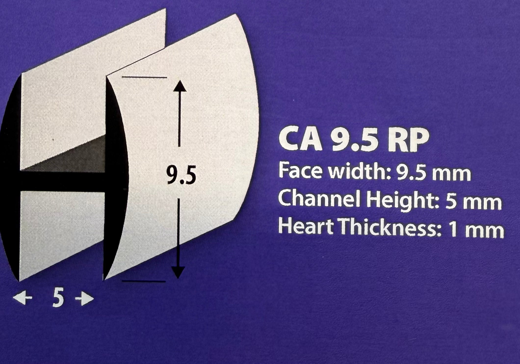 9.5R – 9.5mm Lead Came Round Profile