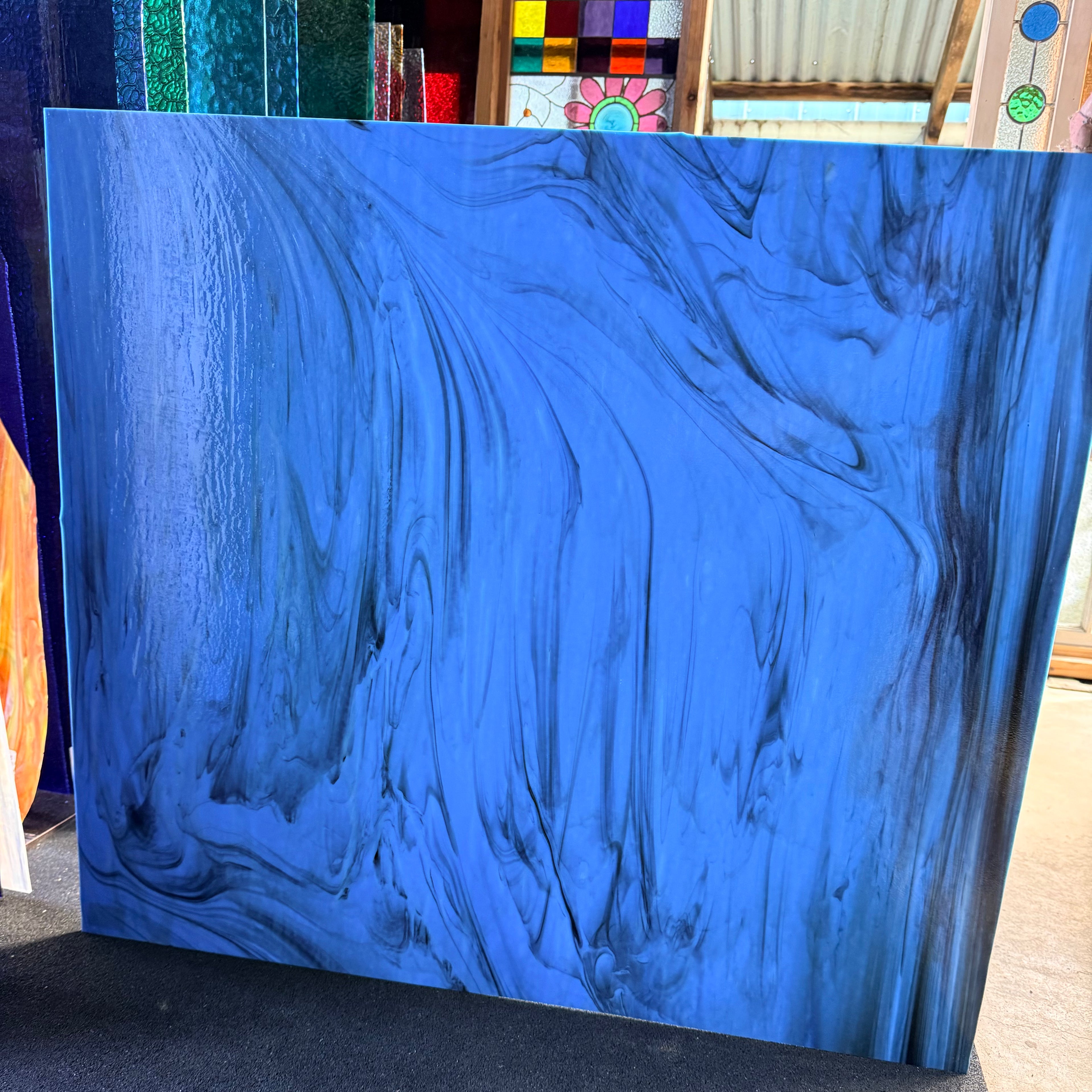 Wissmach Prisma Reactive Blue-Black, Fusible Glass (96-38)- Available now