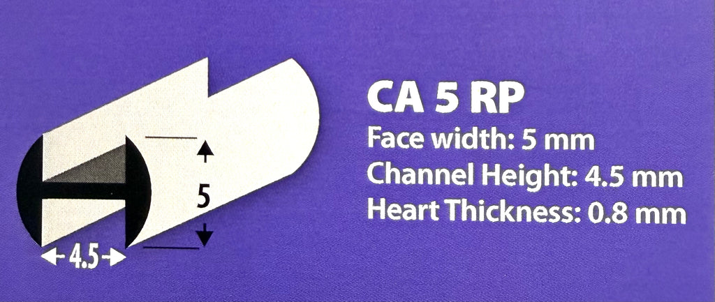 5.0RP – 5mm Lead Came Round Profile