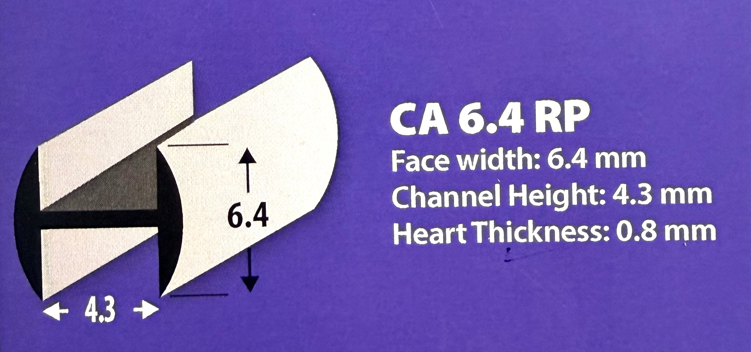 6.4RP – 6.4mm Lead Came Round Profile