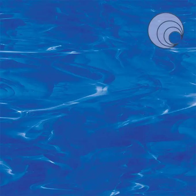 Oceanside Dark Blue/White Wispy Fusible - Pre Purchase only