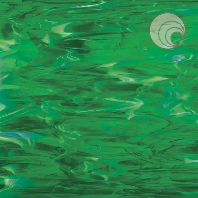 Oceanside Dark Green/White Wispy Fusible - Pre Purchase only