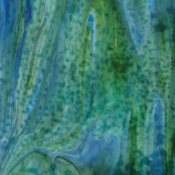 Youghiogheny Turquoise, Cobalt Blue, Green Mottled - Y6664RG