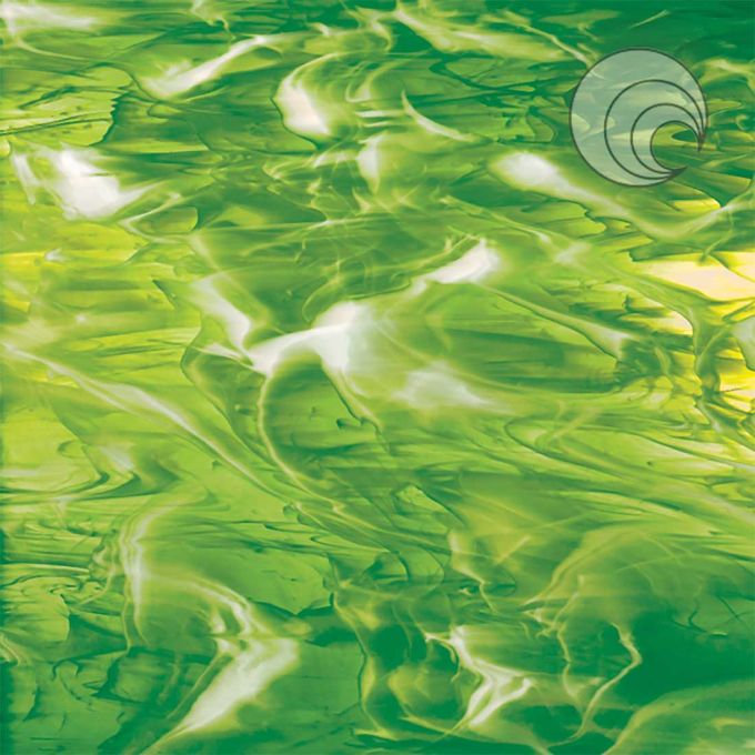 Oceanside Moss Green/White Wispy Fusible - OGT82692SF - ETA OCTOBER