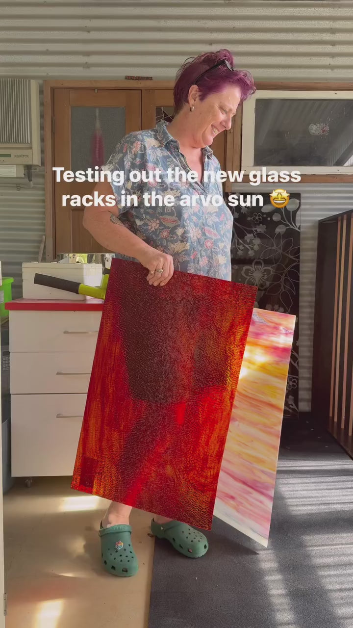 Chili Pepper Red, Amber Streaky Granite - Available now