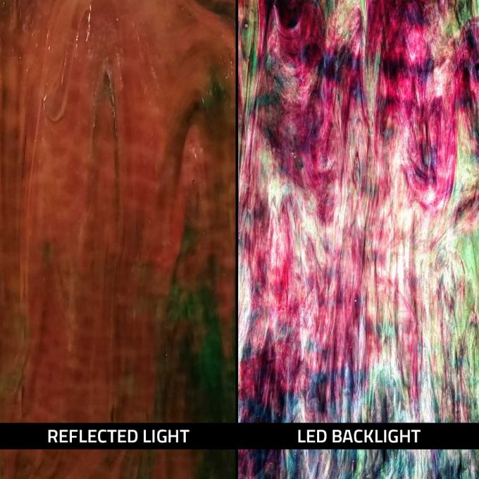 Youghiogheny Red with Emerald Green True Dichroic - YTD904